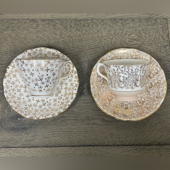 Vintage Collectible Gold Decoration Teacup & Saucer  Made in England - Picture 1 of 17